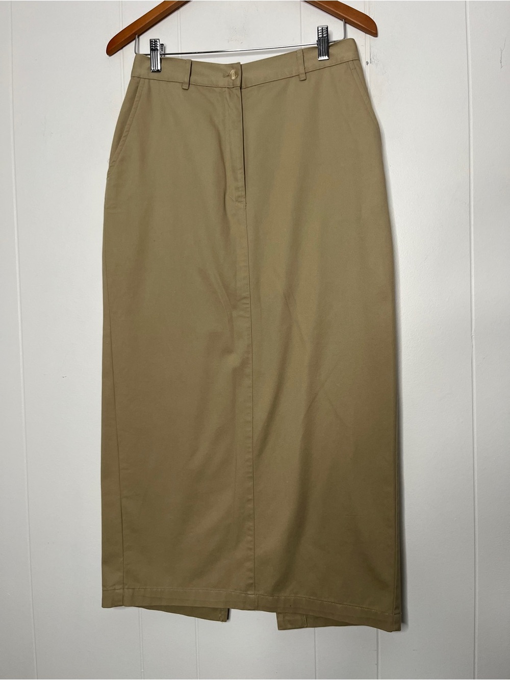Jones New York Sport Classic Khaki Long Pencil Skirt - Neutral Tan Size 6